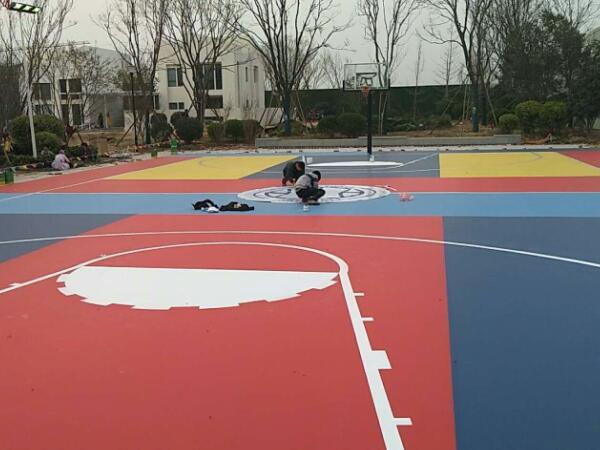 颜色定制系列多彩硅PU篮球场