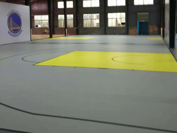 工厂室内活动硅PU篮球场